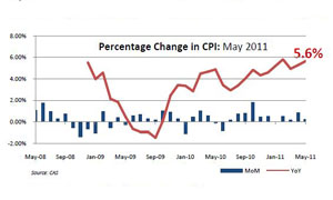 Lebanon Inflation Watch: May 2011