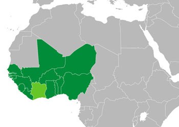ECOWAS members, including Ivory Coast (Cote d`Ivoire)