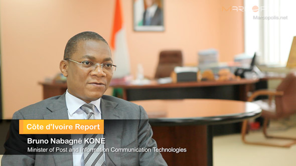 Bruno Nabagné KONE, Ministre de la Poste et des Technologies de l'Information et de la Communication expose l'ambition du gouvernement pour le secteur des TIC. 