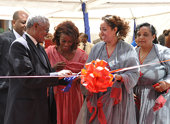 Enat Bank branch opening by the Minister of Industry of Ethiopia