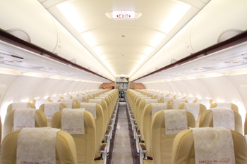Libyan Airlines aircraft interior