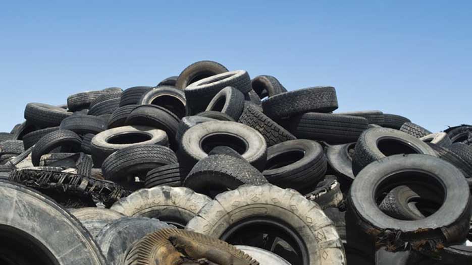 The company has a mechanical-chemical process that produces reusable raw material from old tyres.