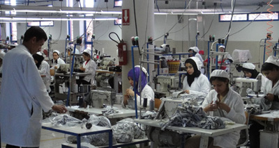Moroccan textile factory