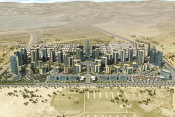 Empire World project in Erbil from higher perspective