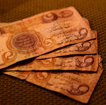 Iraqi Dinars - currency in Iraq and Kurdistan